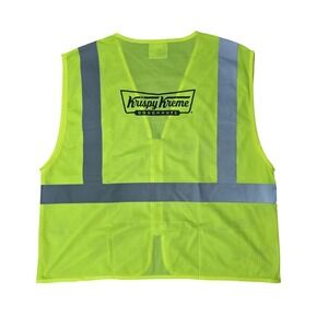 Krispy Kreme Safety Vest Neon Yellow Reflective Mesh CSV101 L/XL Cornerstone